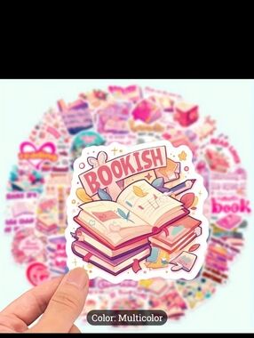 Bookish Multicolor Stickers (50) - Cute Designs
